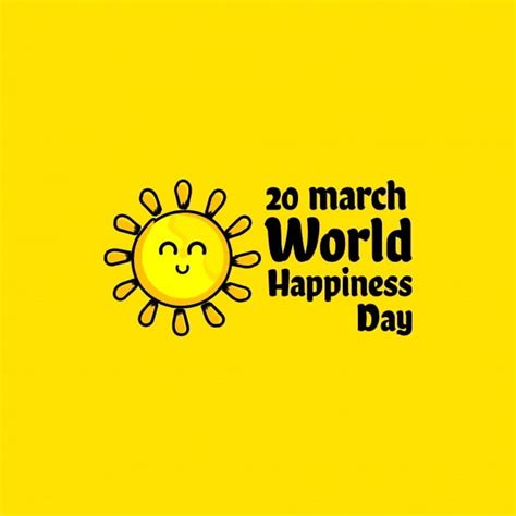 World Happy Day Vector Design Images, World Happiness Day Vector Template Design Illustration ...