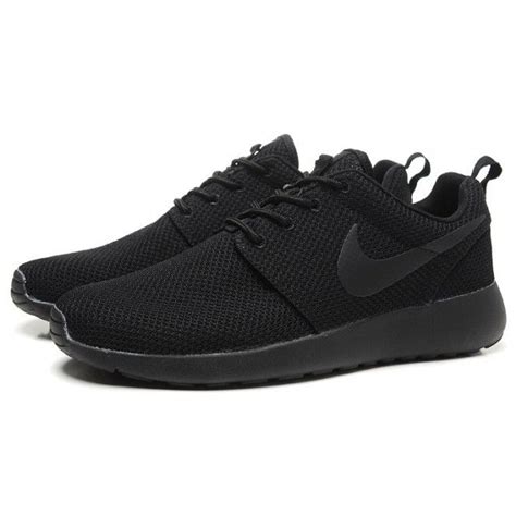 Nike Roshe Run Splatter Pack Running Shoes All Black | Black nike shoes ...