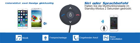 Besign BK03 Bluetooth 5.0 Freisprecheinrichtung, Freisprechanlage, Bluetooth Empfänger für KFZ ...