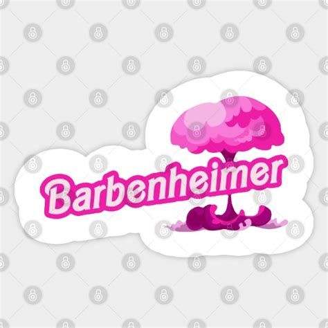 Barbenheimer Logo - Barbenheimer - Sticker | TeePublic