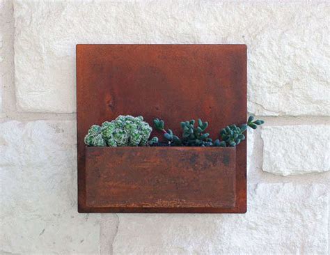 Square Metal Succulent Wall Art Planter: Gardenista