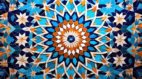 Premium Photo | Interlocking patterns of Islamic mosaic tiles