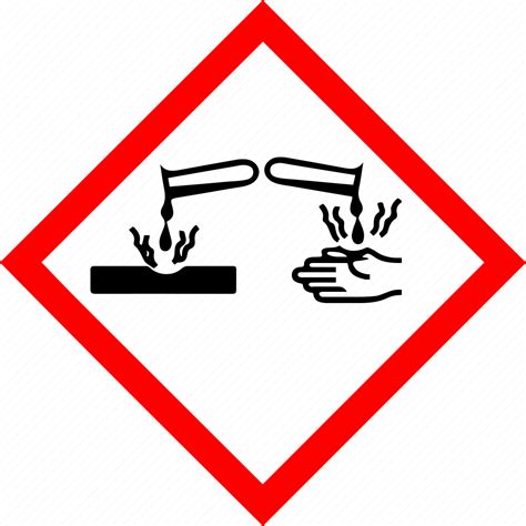 Corrosive, hazard symbols, industrial icon - Download on Iconfinder