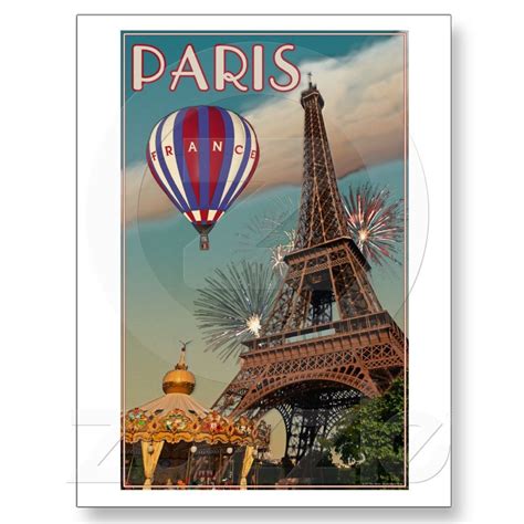 Vintage Eiffel Tower Postcard | Zazzle | Vintage posters, Parijs poster, Vintage kunst