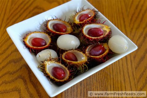 Farm Fresh Feasts: Rambutan Eyeballs--How to Make Real Food Halloween Treats