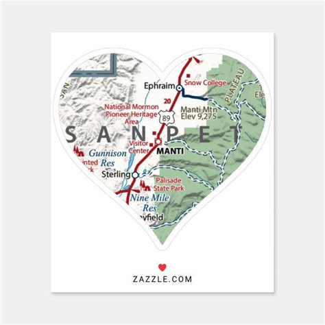 Manti Utah Map Sticker | Zazzle.com | Design your own stickers, Utah map, Disney sticker