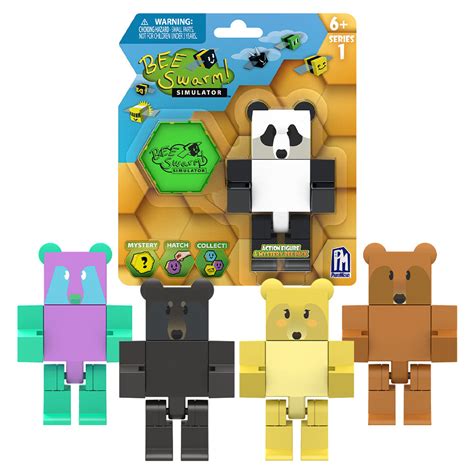 Bee Swarm Simulator – Bear Action Figure Packs w/ Mystery Bees & Honey