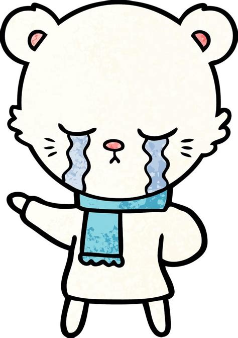 sad little polar bear cartoon 12379816 Vector Art at Vecteezy