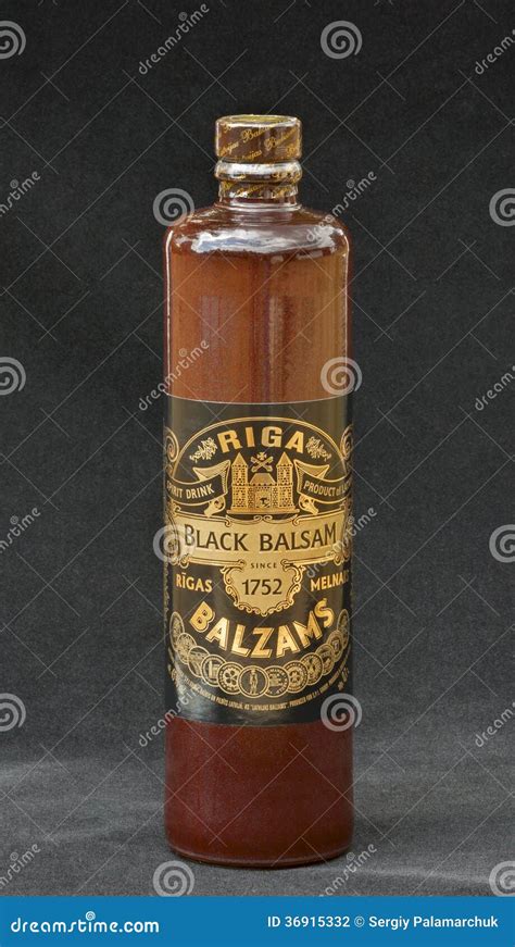 Riga Black Balsam bottle editorial photography. Image of remote - 36915332