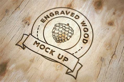 Download This Engraved Wood Logo Mockup In PSD - Designhooks