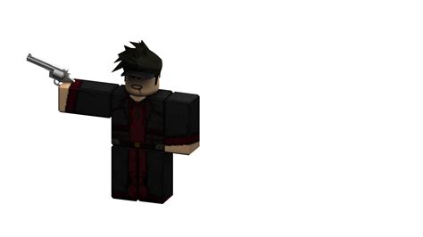 Roblox Guy Holding Gun PNG