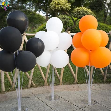 10inch Ballon or Balloons Column Stand Clear Plastic Balloon Stick Birthday Party Decoration ...