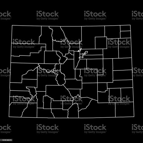 Colorado State Map With Counties Vector Illustration Stock Illustration - Download Image Now ...