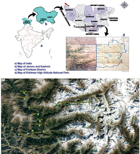 Location map of Kishtwar High Altitude National Park (KHANP), Jammu and... | Download Scientific ...