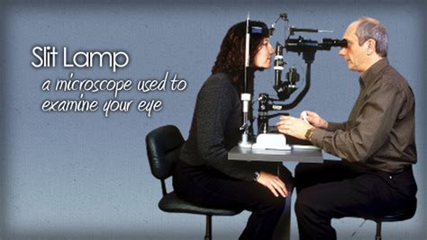 Slit lamp eye examination by an eye doctor