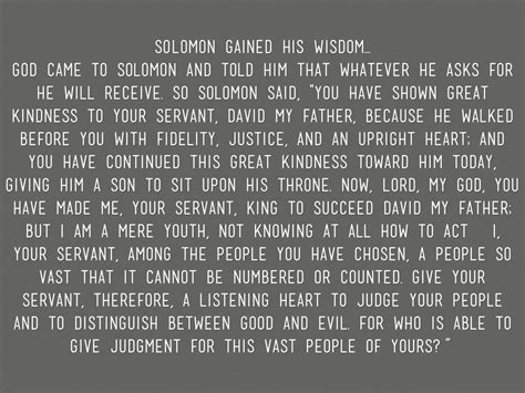 Solomon's Wisdom by Sophia Zingarella