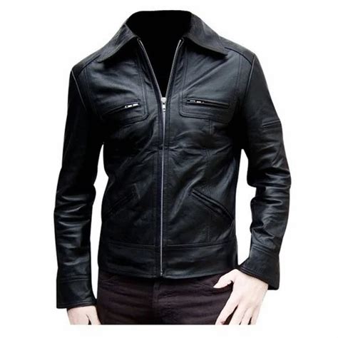 Black Leather Men's Jacket at Rs 4000 | 100% Pure Leather Jackets in ...