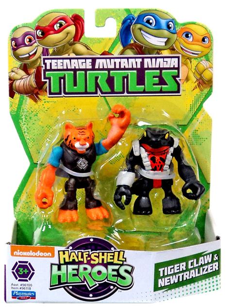 Teenage Mutant Ninja Turtles TMNT Half Shell Heroes Tiger Claw Newtralizer Action Figure 2-Pack ...