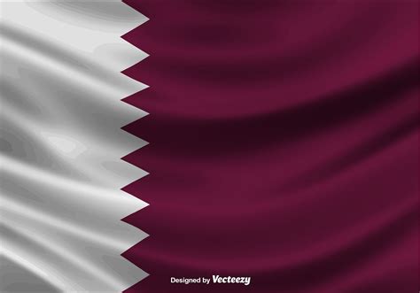 Illustration Of Qatar Flag - Vector 123698 Vector Art at Vecteezy