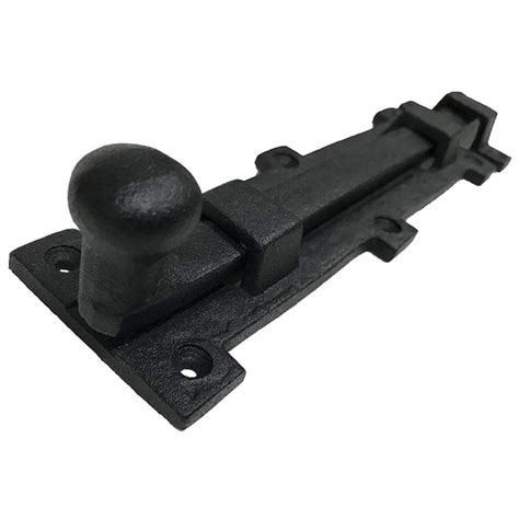 (2) - 5" Black Slide Door Bolt Latches - DB-115 Antique Style Door Bol - AntiqueHardwareDepot.com