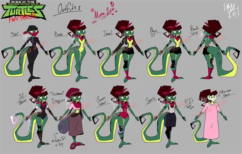 ROTTMNT Mona Lisa Character Sheet outfits (2/4) by MikuJaniArt on ...