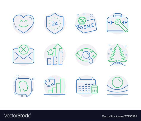 Business icons set included icon as smile chat Vector Image