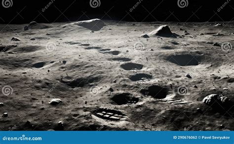 Crater Lunar Earthrise Landscape Stock Illustration | CartoonDealer.com ...