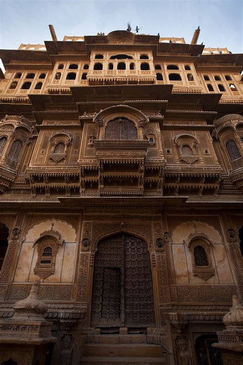 The front facade of the Nathmal-Ki-Haveli home. Haveli are Islam-inspired homes u… | Indian ...