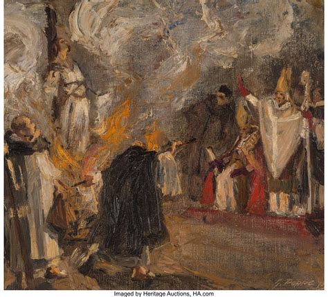 Georg Poppe (German, 1883-1963). Joan of Arc burning at the stake ...