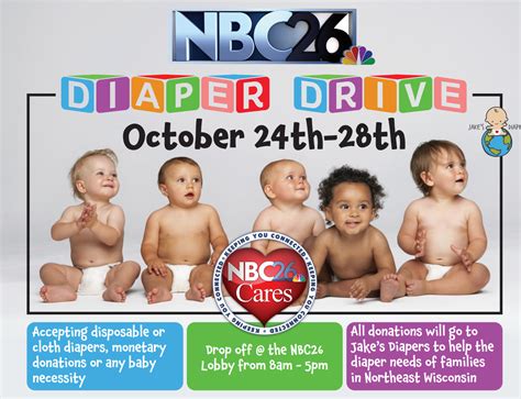 NBC26 Cares Diaper Drive! - Jake's Diapers