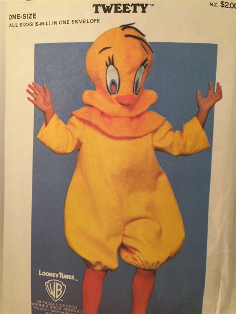 1970s Child Tweety Bird Costume Butterick 312 Quick Costume | Etsy