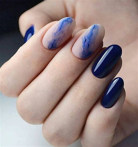 50 Stunning Matte Blue Nails Acrylic Design For Short Nail - Fashionsum