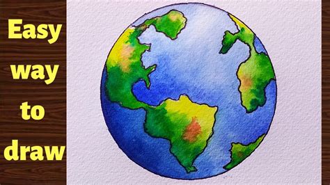 How To Draw Planet Earth Step By Step at Drawing Tutorials