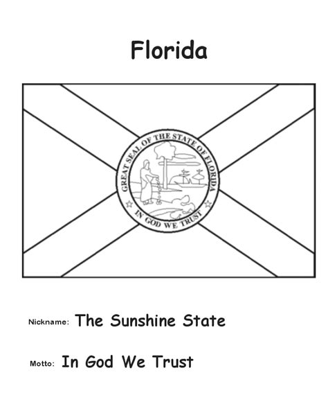 USA-Printables: Florida State Flag - State of Florida Coloring Pages