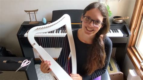 Lotmusic 15 String Harp Unboxing and Review of a Small Harp - YouTube