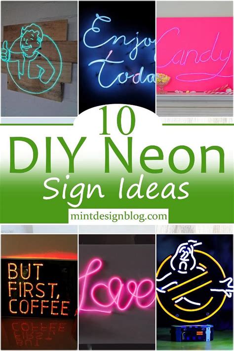 10 DIY Neon Sign Ideas - Mint Design Blog