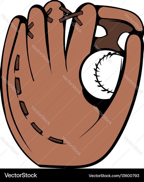 Baseball glove icon icon cartoon Royalty Free Vector Image