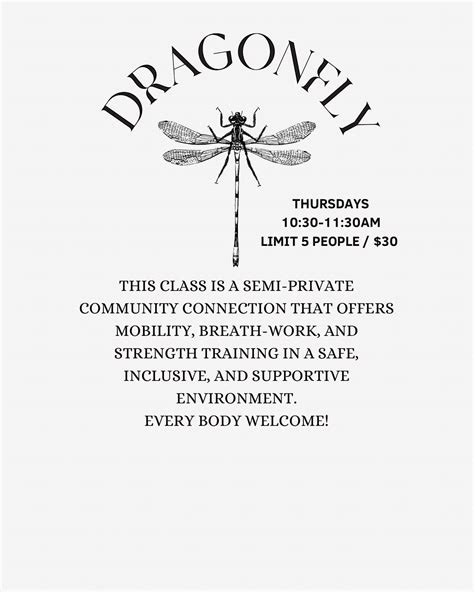 Dragonfly Class, Free Will Health and Wellness, Pittsburgh, November 30 2023 | AllEvents.in