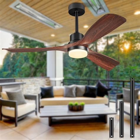 Ceiling Fans with Lights and Remote, 52 Inch Outdoor Ceiling Fan for ...