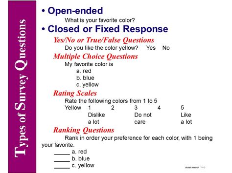 Types of Survey Questions | Educational Research Basics by Del Siegle