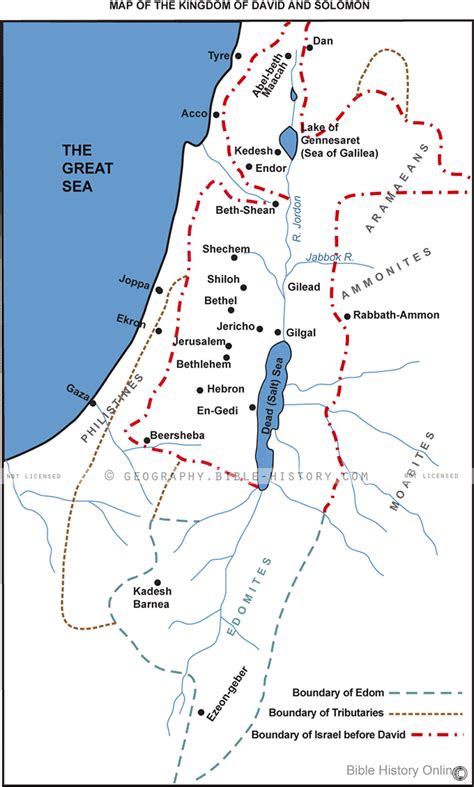 Exploring the Golden Age: Map of the Kingdom of David and Solomon ...