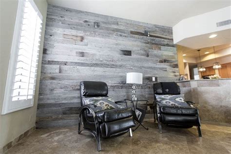 PBW - Modern Contemporary Tobacco Barn Grey Wood Wall