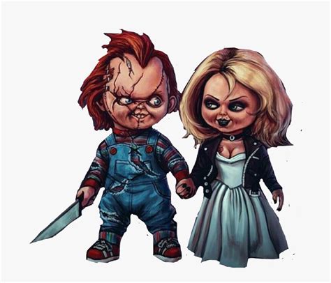 Transparent Chucky Clipart - Chucky And Tiffany Cartoon, HD Png Download - kindpng