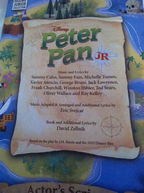 Script for Peter Pan | Peter pan jr, Peter pan, Lawrence