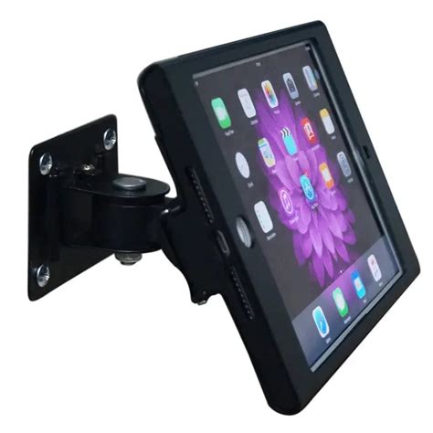 Tablet Stand with Lock Wall Mount Metal Holder Security Display Bracket Screen 360 Rotating Tilt ...