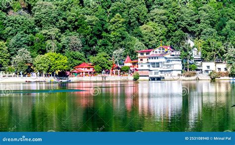 View of Nainital Lake, Naina Devi Temple and Mountains are in the ...