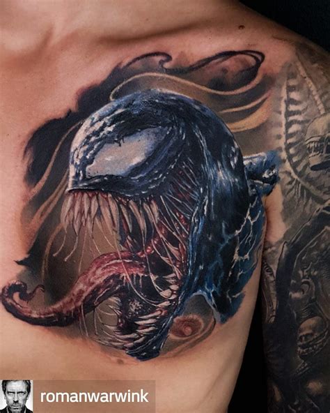 Realistic Venom Tattoo - Wiki Tattoo