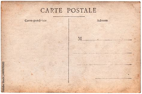 Carte postale ancienne, côté verso vierge, arrière plan papier sépia ...