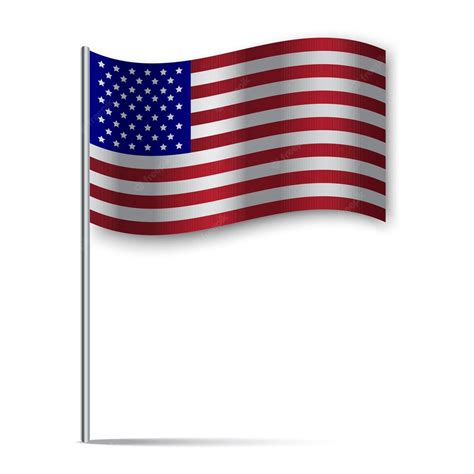 Premium Vector | American flag on stick usa flag design template vector ...