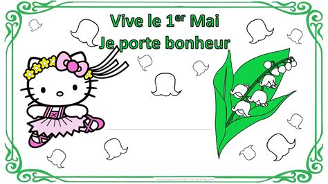 1er mai a personnaliser et à offrir Hello Kitty